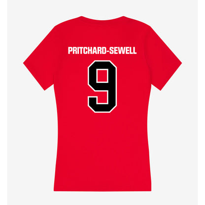 Youngstown State - NCAA Football : Jordan Pritchard-Sewell - Women's V-Neck T-Shirt-1