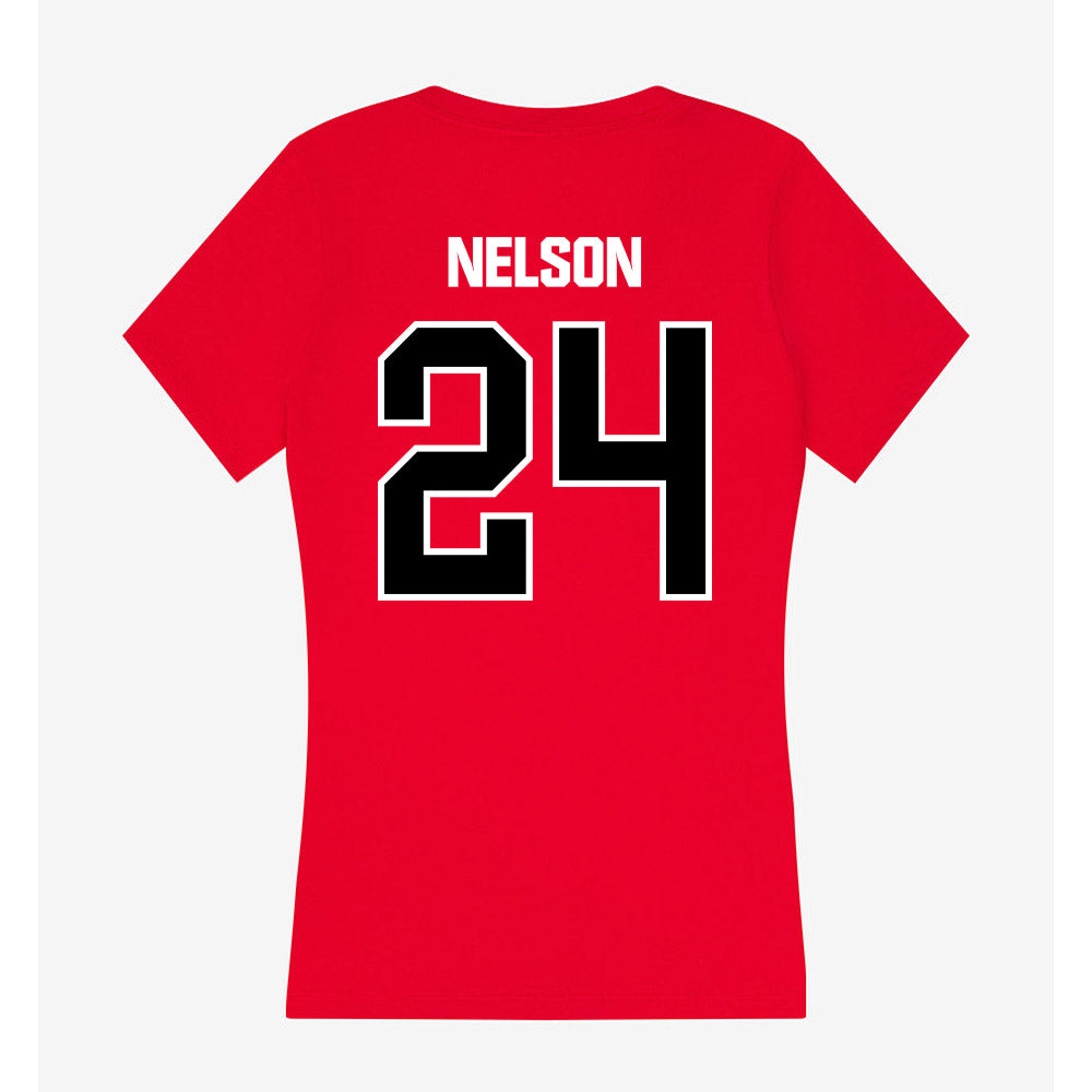 Youngstown State - NCAA Baseball : Braylon Nelson - Women's V-Neck T-Shirt-1