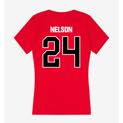 Youngstown State - NCAA Baseball : Braylon Nelson - Women's V-Neck T-Shirt-1
