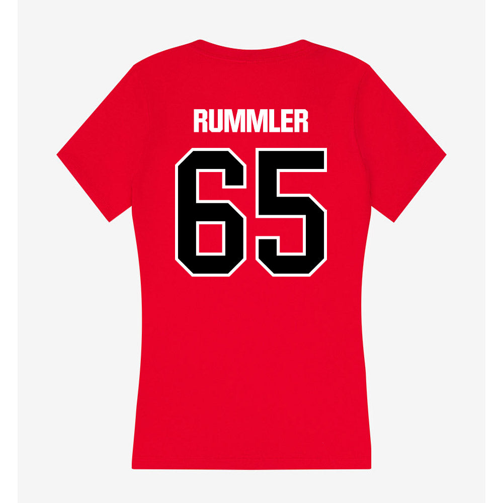 Youngstown State - NCAA Football : Brody Rummler - Women's V-Neck T-Shirt-1