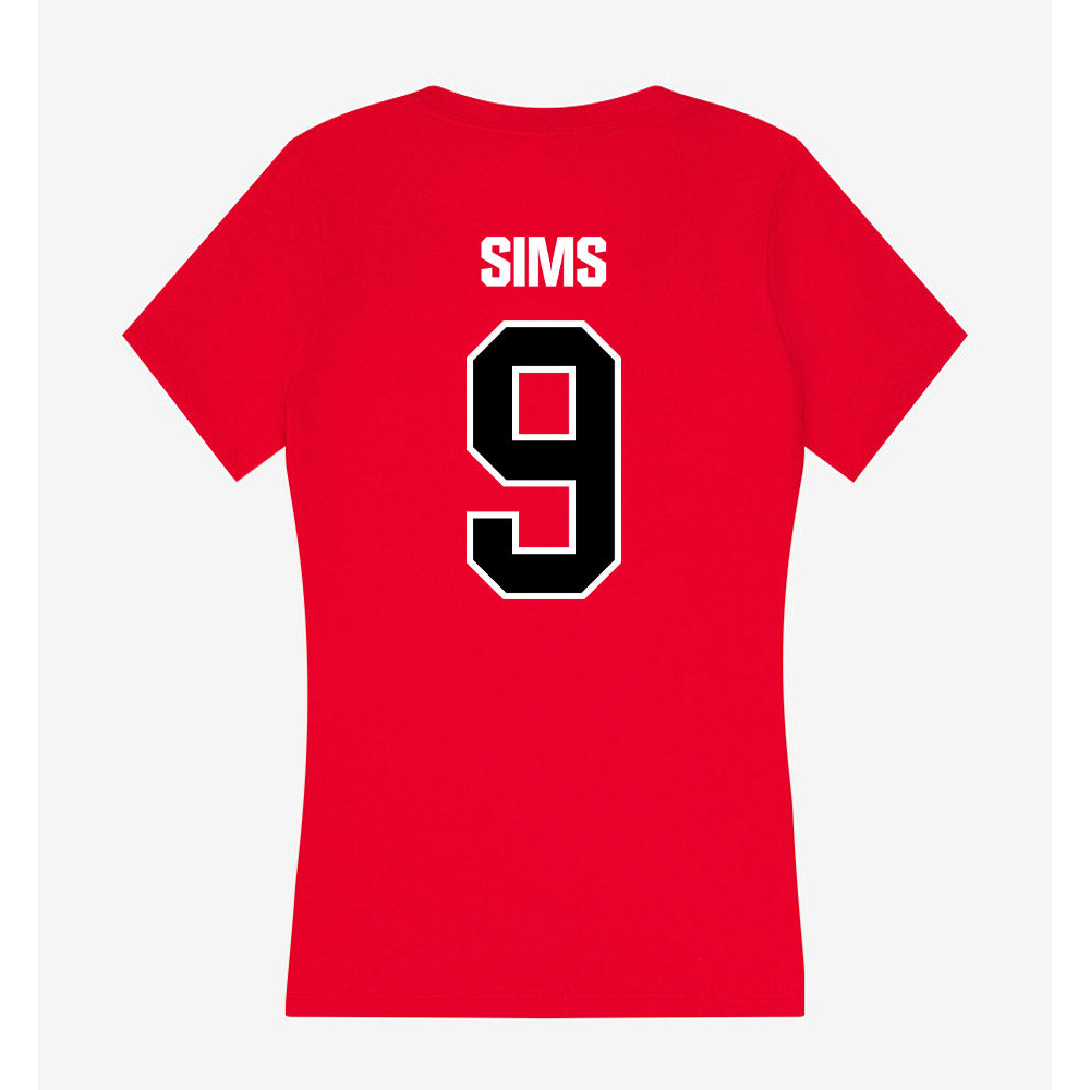 Youngstown State - NCAA Baseball : Kyan Sims - Women's V-Neck T-Shirt-1