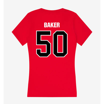 Youngstown State - NCAA Women's Basketball : Sarah Baker - Women's V-Neck T-Shirt-1