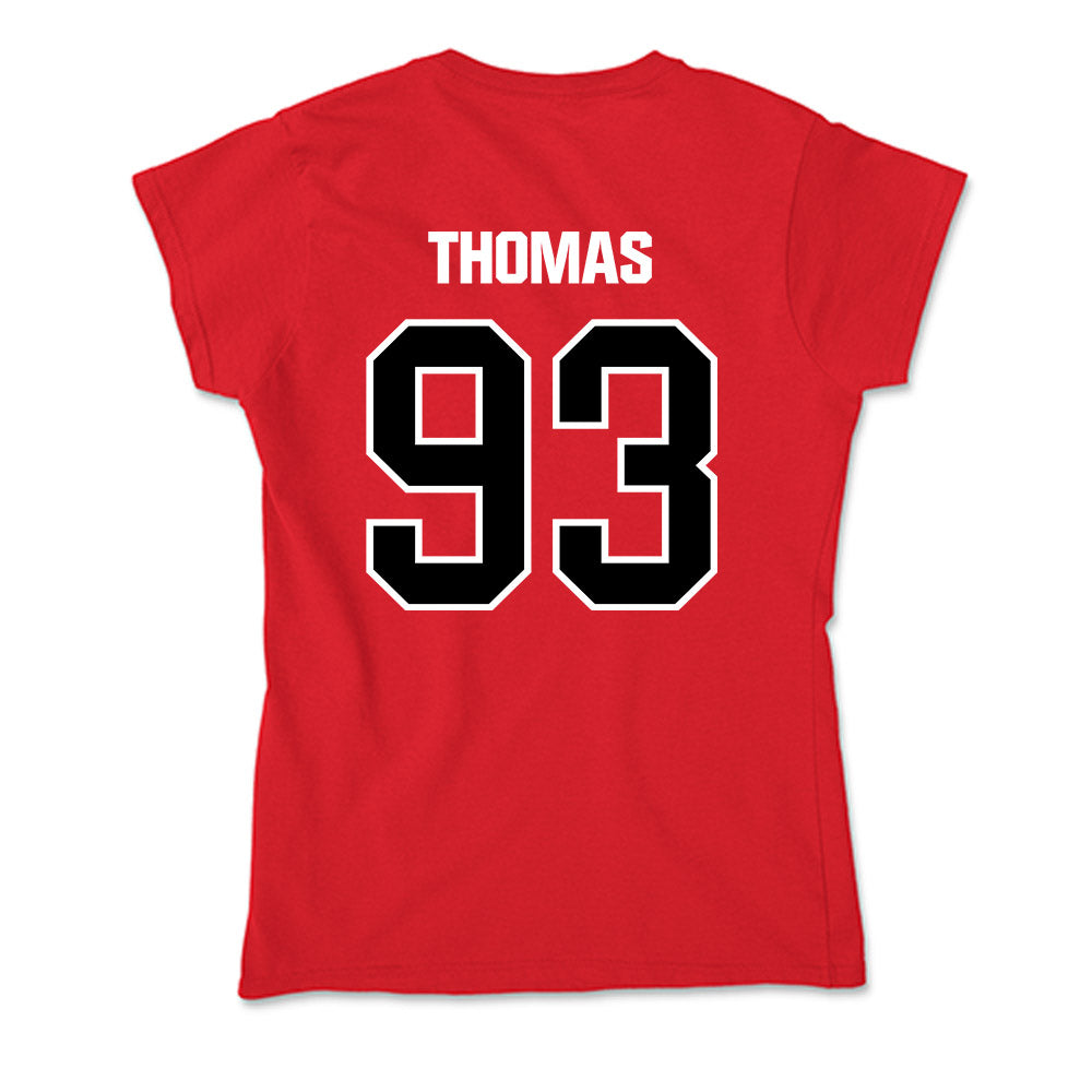 Youngstown State - NCAA Football : Justin Thomas - Soft Style Women’s T-Shirt-1