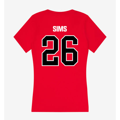 Youngstown State - NCAA Football : Stephen Sims - Women's V-Neck T-Shirt-1