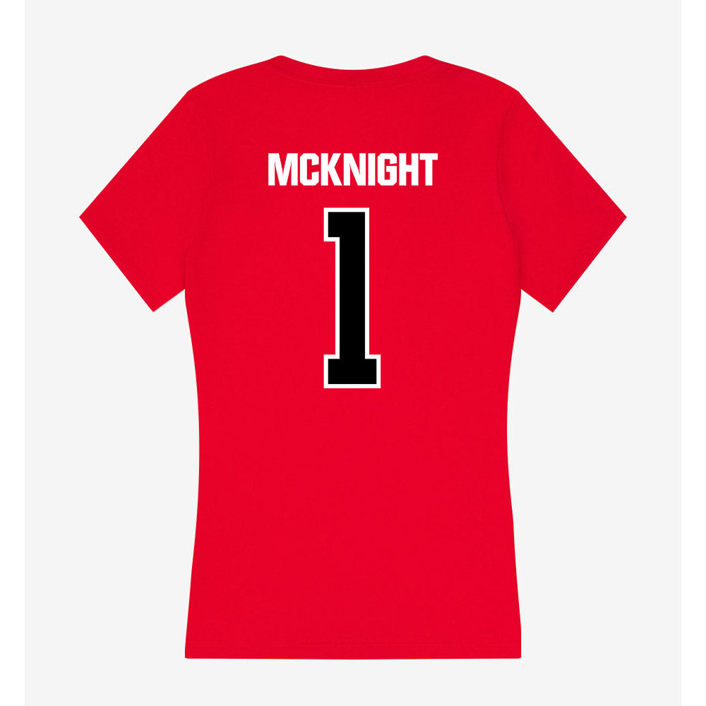 Youngstown State - NCAA Women's Basketball : Evelyn McKnight - Women's V-Neck T-Shirt-1