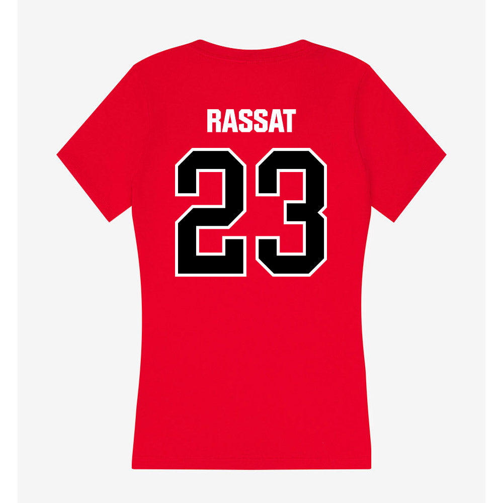 Youngstown State - NCAA Men's Tennis : William Rassat - Women's V-Neck T-Shirt-1