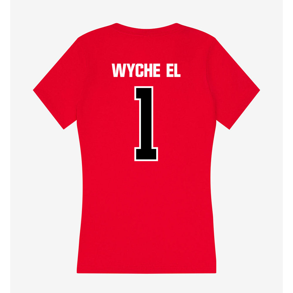 Youngstown State - NCAA Football : Lynn Wyche El - Women's V-Neck T-Shirt-1