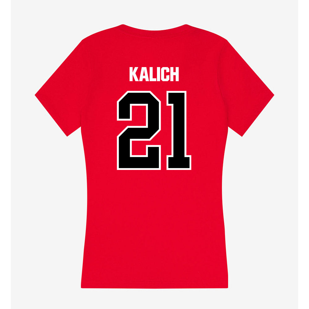 Youngstown State - NCAA Women's Basketball : Mia Kalich - Women's V-Neck T-Shirt-1