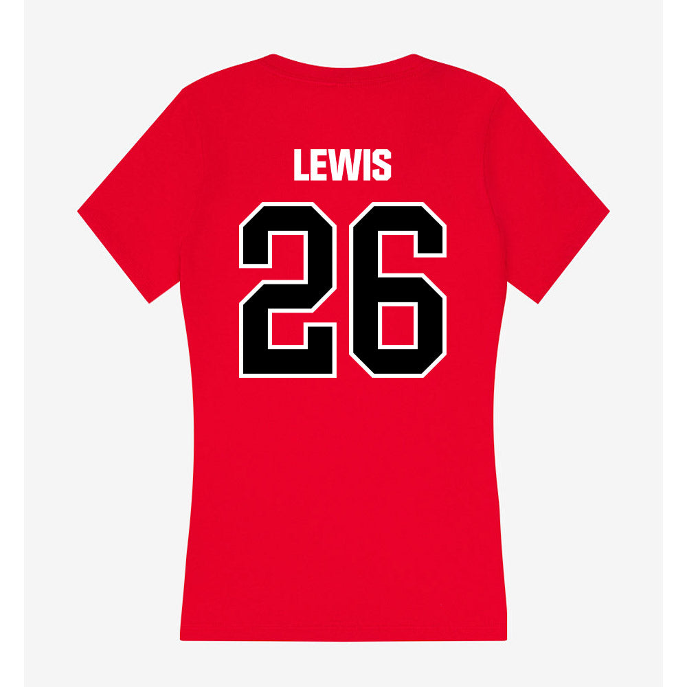 Youngstown State - NCAA Softball : Katelynn Lewis - Women's V-Neck T-Shirt-1