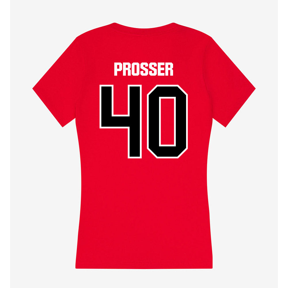 Youngstown State - NCAA Baseball : Braxton Prosser - Women's V-Neck T-Shirt-1