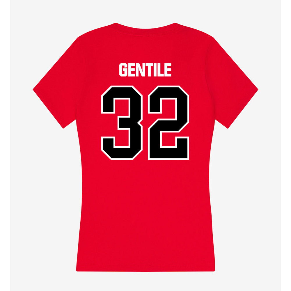 Youngstown State - NCAA Football : Dante Gentile - Women's V-Neck T-Shirt-1