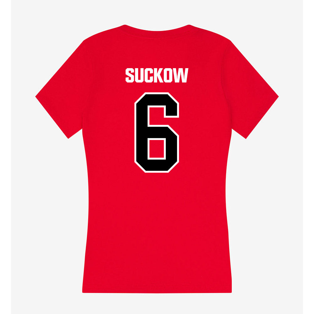 Youngstown State - NCAA Women's Soccer : Emerson Suckow - Women's V-Neck T-Shirt-1