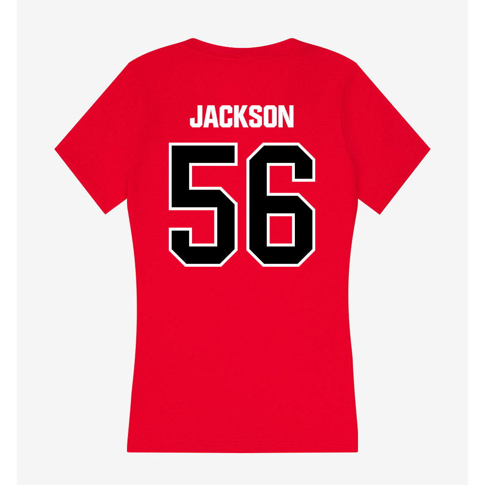 Youngstown State - NCAA Football : Naim Jackson - Women's V-Neck T-Shirt-1