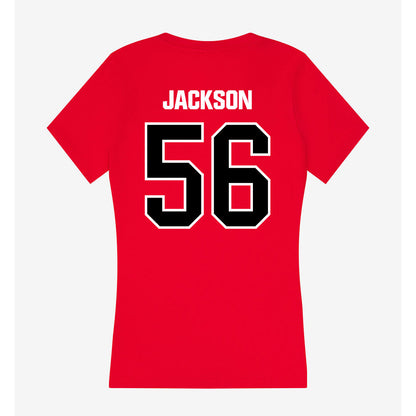 Youngstown State - NCAA Football : Naim Jackson - Women's V-Neck T-Shirt-1