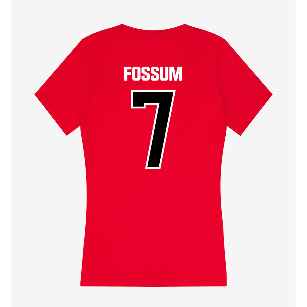 Youngstown State - NCAA Baseball : Kyle Fossum - Women's V-Neck T-Shirt-1