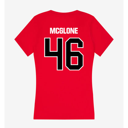 Youngstown State - NCAA Football : Michael McGlone - Women's V-Neck T-Shirt-1