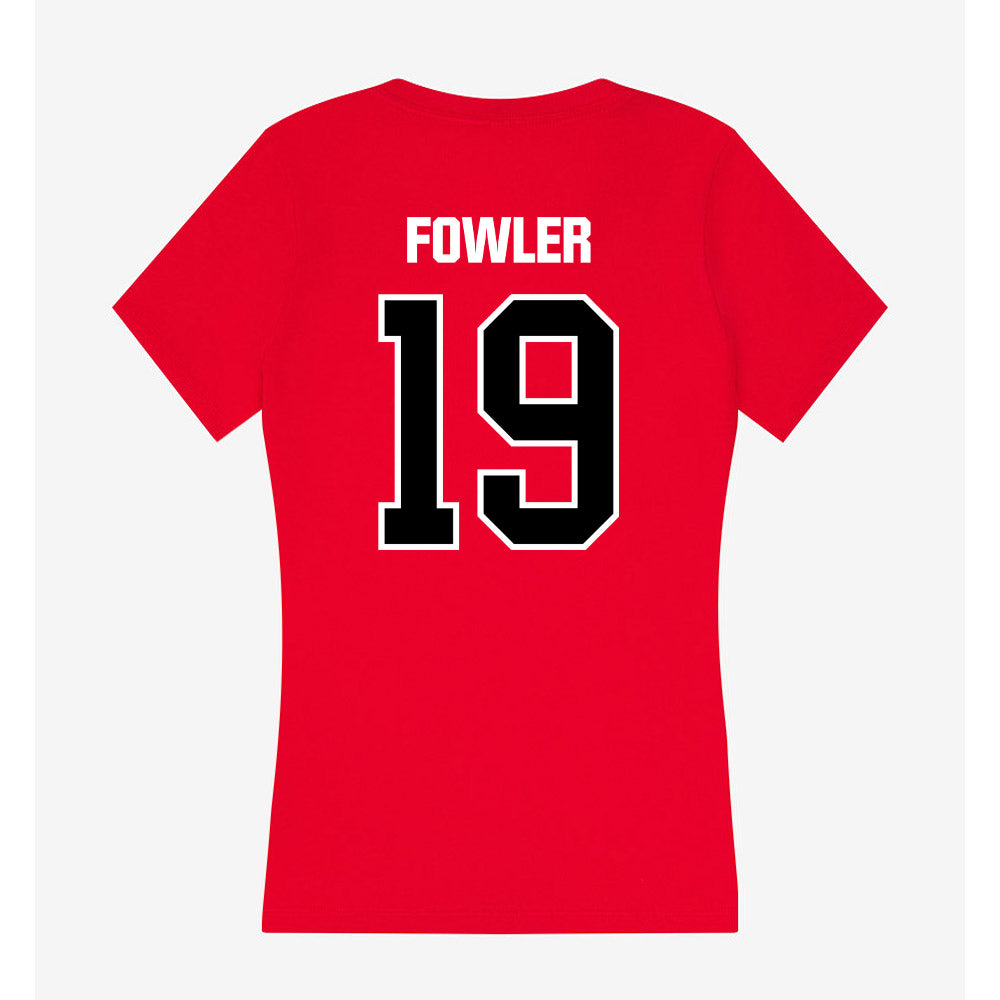 Youngstown State - NCAA Baseball : Thomas Fowler - Women's V-Neck T-Shirt-1
