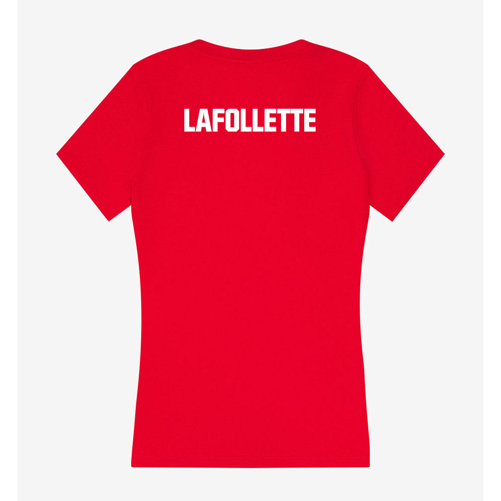 Youngstown State - NCAA Women's Swimming & Diving : Owynn LaFollette - Women's V-Neck T-Shirt-1