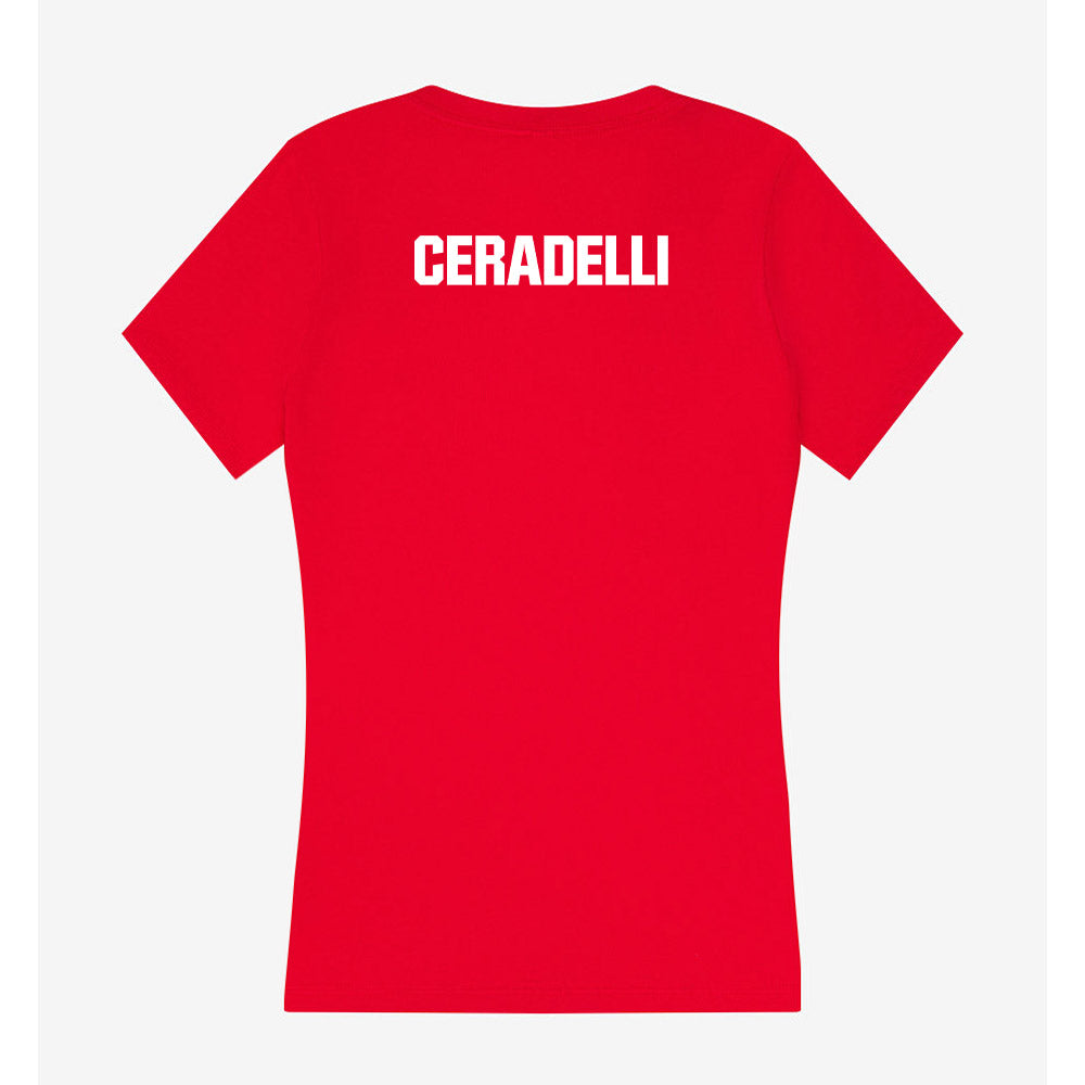 Youngstown State - NCAA Men's Tennis : Matteo Ceradelli - Women's V-Neck T-Shirt-1