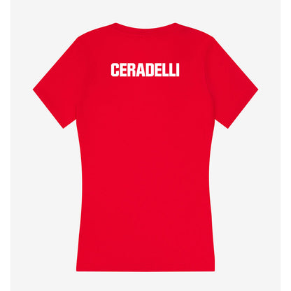 Youngstown State - NCAA Men's Tennis : Matteo Ceradelli - Women's V-Neck T-Shirt-1