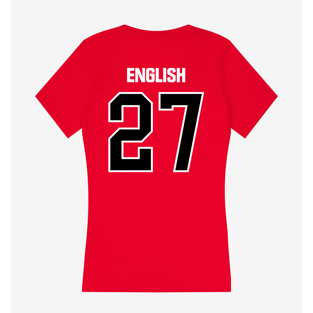 Youngstown State - NCAA Baseball : Aidan English - Women's V-Neck T-Shirt-1