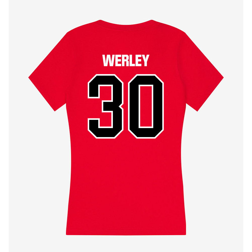 Youngstown State - NCAA Softball : Tatum Werley - Women's V-Neck T-Shirt-1