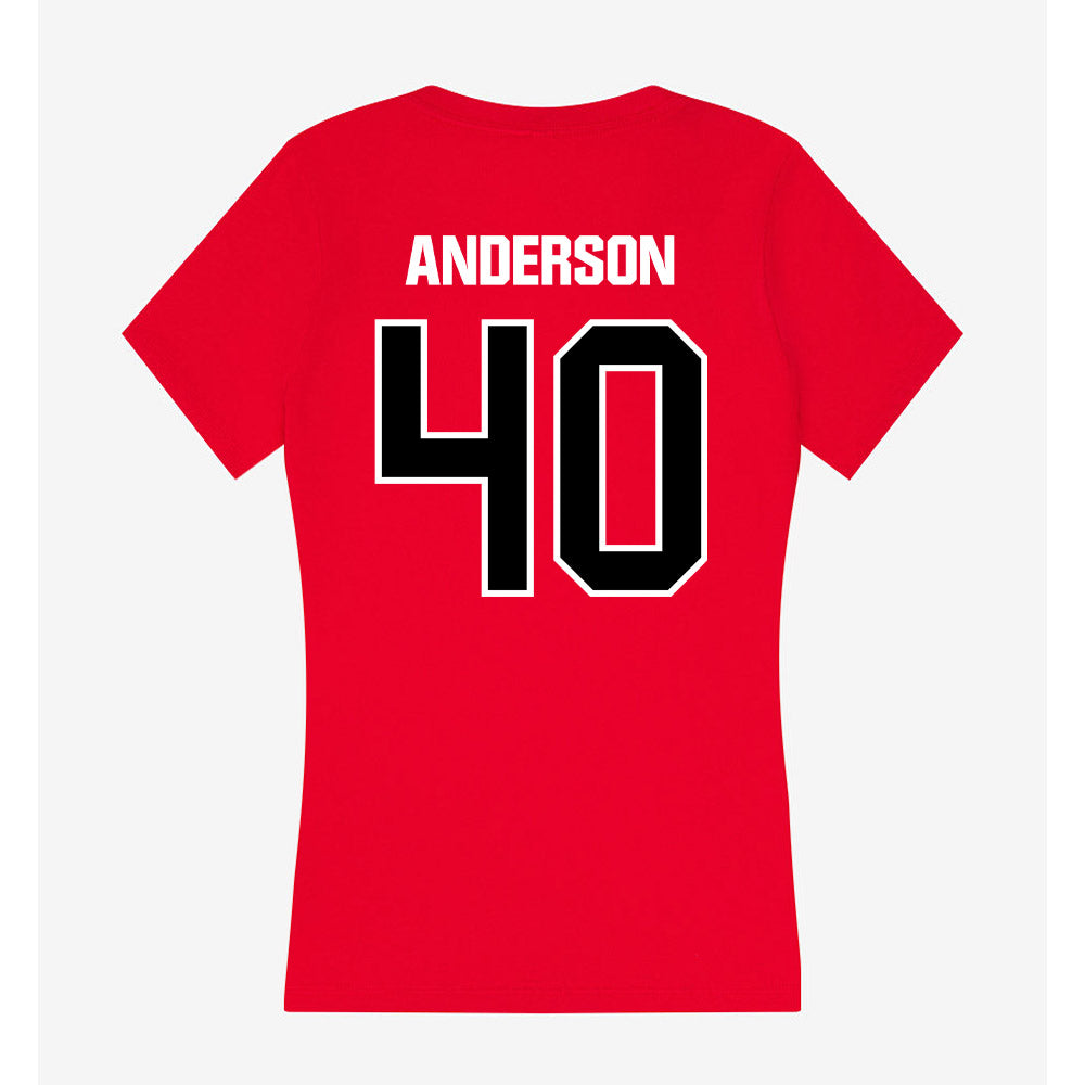 Youngstown State - NCAA Baseball : Brandin Anderson - Women's V-Neck T-Shirt-1