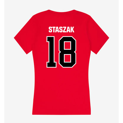 Youngstown State - NCAA Softball : Leila Staszak - Women's V-Neck T-Shirt-1