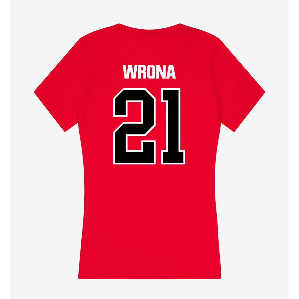 Youngstown State - NCAA Baseball : Jay Wrona - Women's V-Neck T-Shirt-1