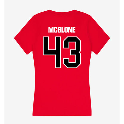 Youngstown State - NCAA Football : Michael McGlone - Women's V-Neck T-Shirt-1