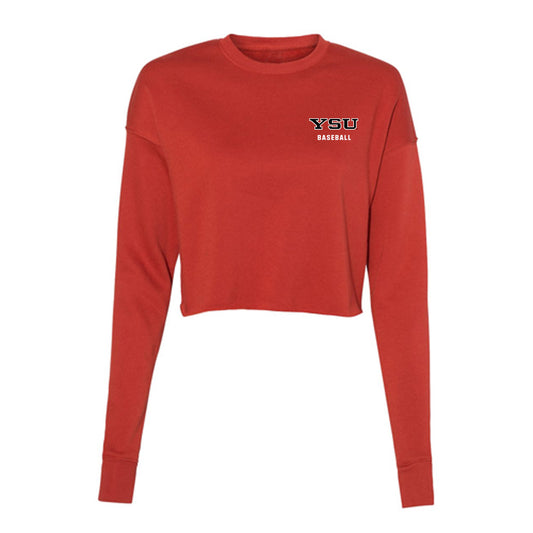 Youngstown State - NCAA Baseball : Brayden Trogdon - Women's Cropped Crew Fleece-0