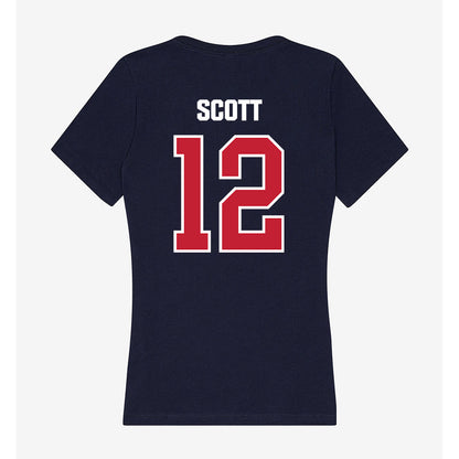 Richmond - NCAA Women's Basketball : Aneisha Scott - Women's V-Neck T-Shirt-1