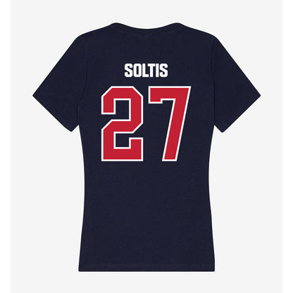 Richmond - NCAA Football : Christian Soltis - Women's V-Neck T-Shirt-1