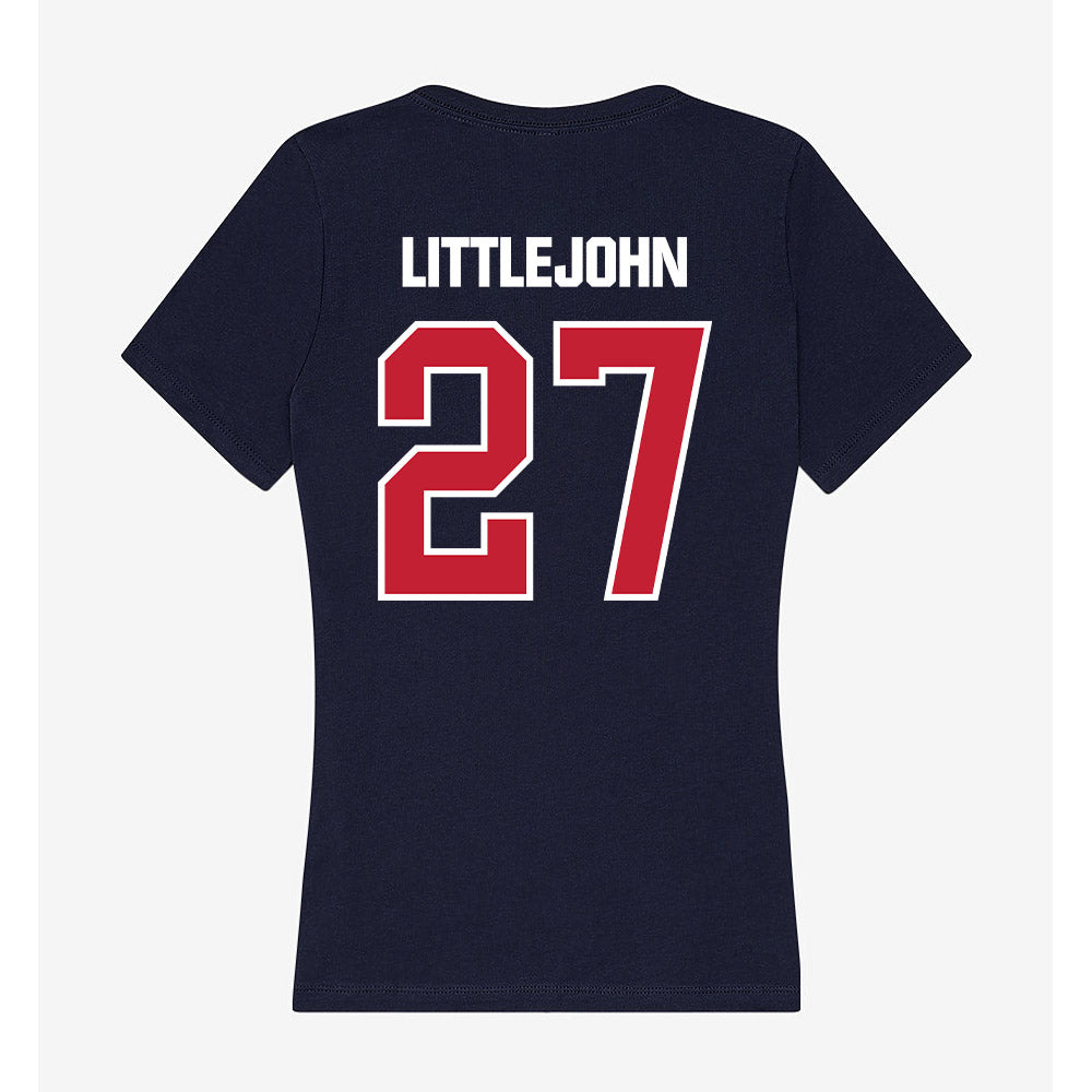 Richmond - NCAA Men's Lacrosse : Lucas Littlejohn - Women's V-Neck T-Shirt-1