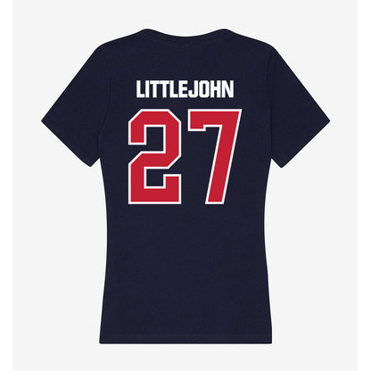 Richmond - NCAA Men's Lacrosse : Lucas Littlejohn - Women's V-Neck T-Shirt-1