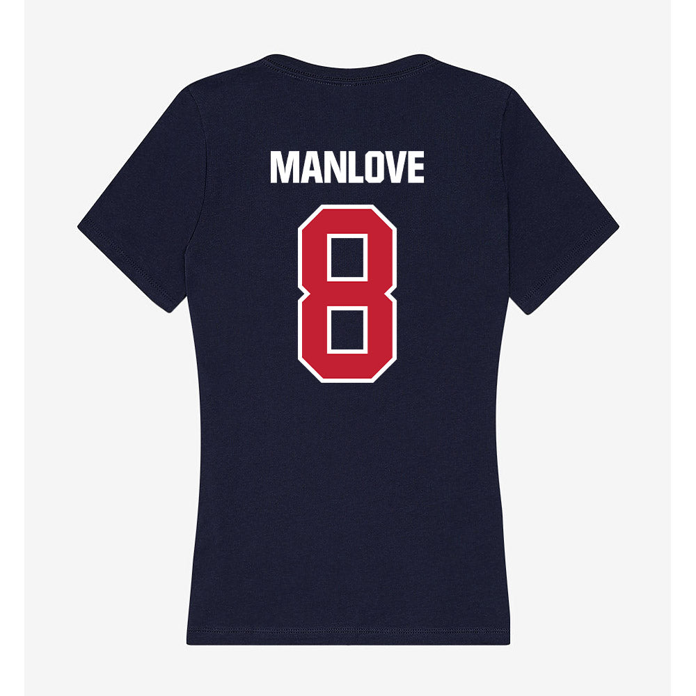 Richmond - NCAA Women's Lacrosse : Shelby Manlove - Women's V-Neck T-Shirt-1
