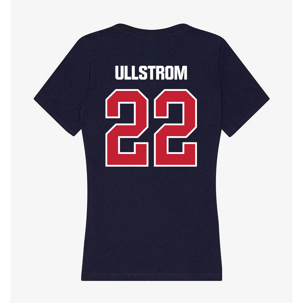 Richmond - NCAA Women's Basketball : Rachel Ullstrom - Women's V-Neck T-Shirt-1