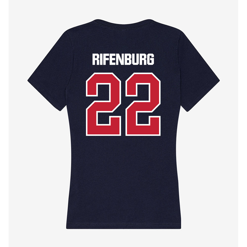 Richmond - NCAA Women's Basketball : Bridget Rifenburg - Women's V-Neck T-Shirt-1