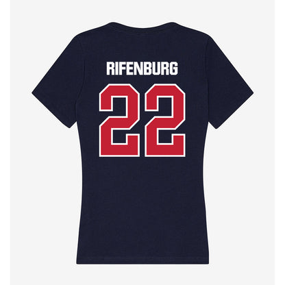 Richmond - NCAA Women's Basketball : Bridget Rifenburg - Women's V-Neck T-Shirt-1