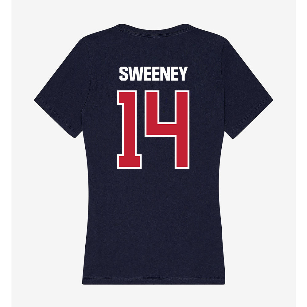 Richmond - NCAA Women's Basketball : Ally Sweeney - Women's V-Neck T-Shirt-1