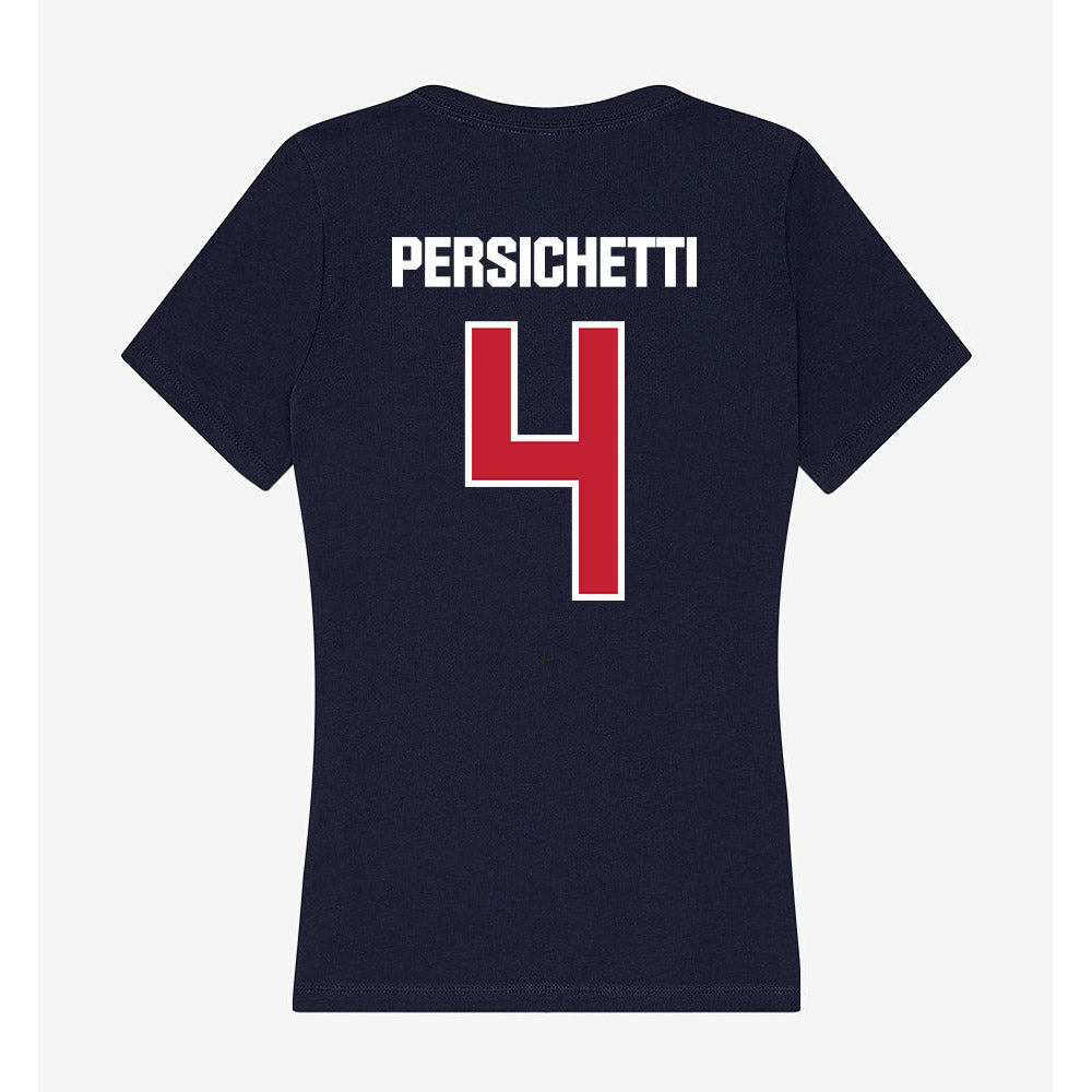 Richmond - NCAA Women's Basketball : Ava Persichetti - Women's V-Neck T-Shirt-1
