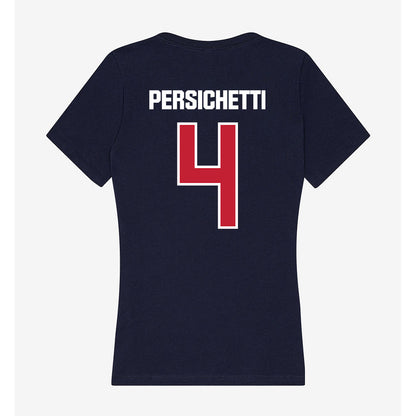 Richmond - NCAA Women's Basketball : Ava Persichetti - Women's V-Neck T-Shirt-1