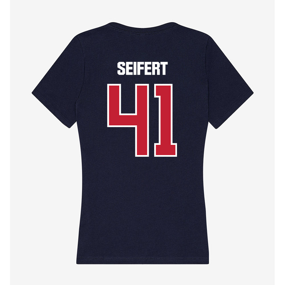 Richmond - NCAA Women's Soccer : Isabel Seifert - Women's V-Neck T-Shirt-1