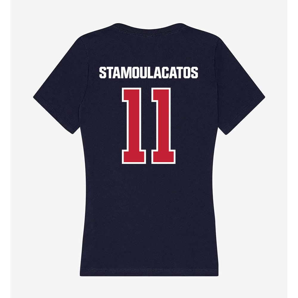 Richmond - NCAA Women's Soccer : Christina Stamoulacatos - Women's V-Neck T-Shirt-1