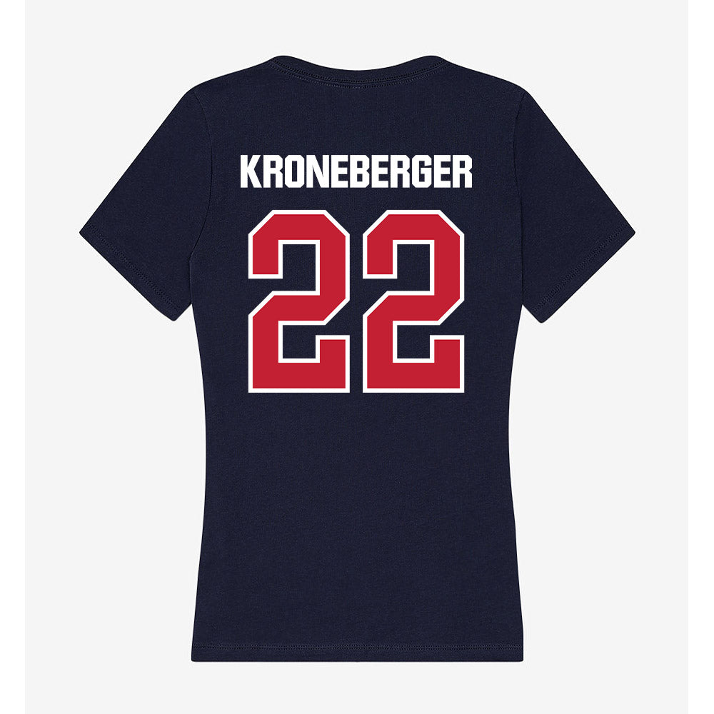 Richmond - NCAA Women's Lacrosse : Emma Kroneberger - Women's V-Neck T-Shirt-1