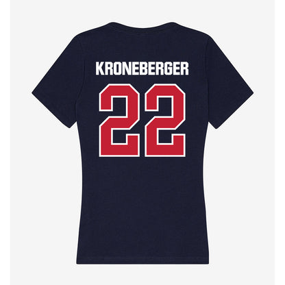 Richmond - NCAA Women's Lacrosse : Emma Kroneberger - Women's V-Neck T-Shirt-1