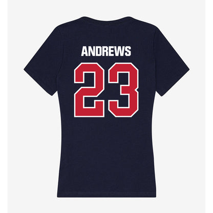 Richmond - NCAA Football : Niko Andrews - Women's V-Neck T-Shirt-1