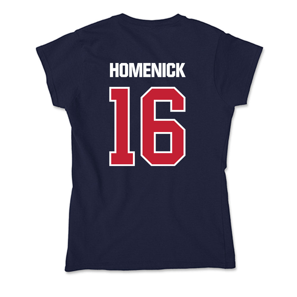 Richmond - NCAA Men's Basketball : Dylan Homenick - Soft Style Women’s T-Shirt-1