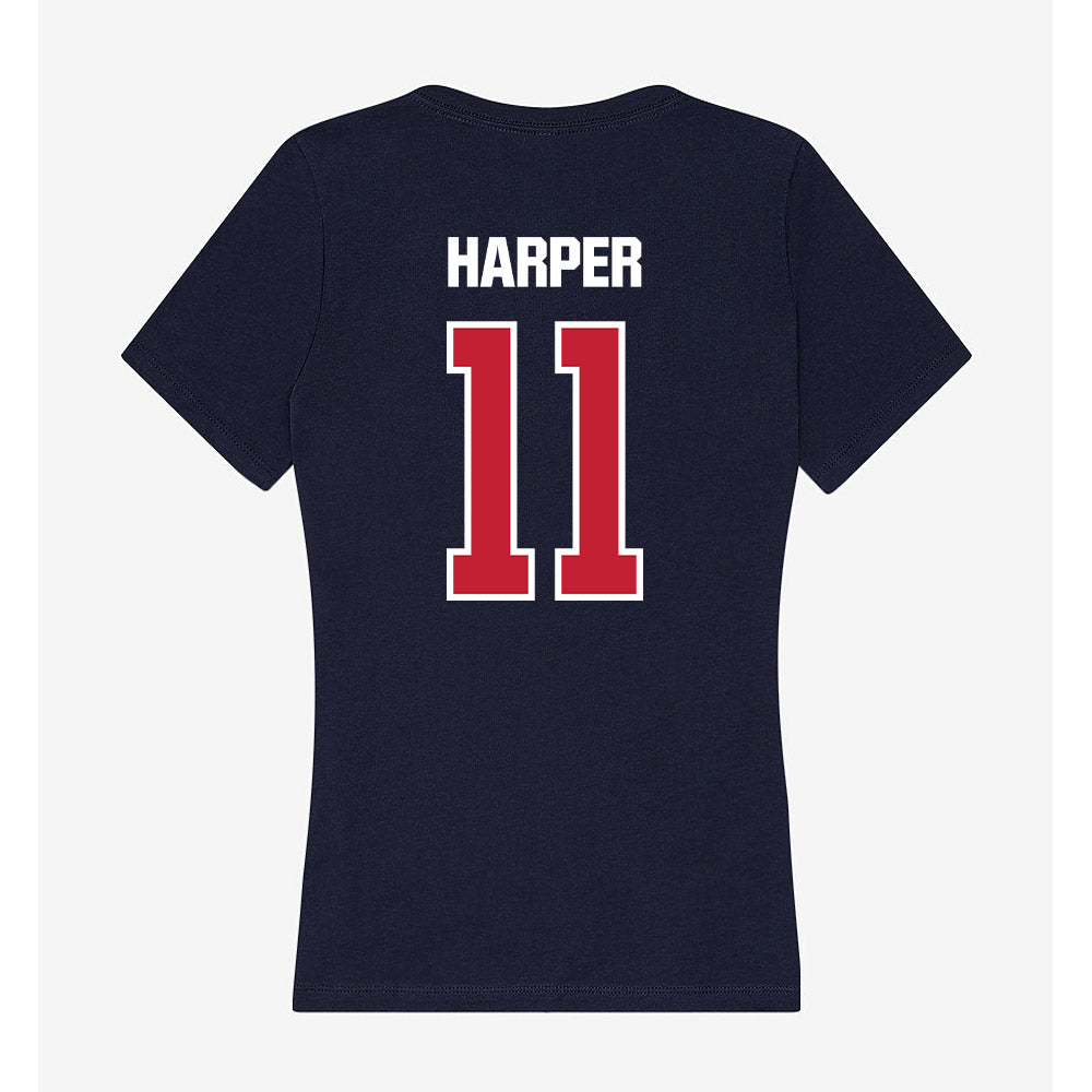 Richmond - NCAA Men's Basketball : William Harper - Women's V-Neck T-Shirt-1