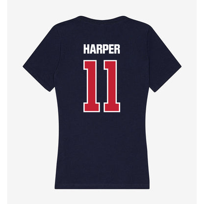 Richmond - NCAA Men's Basketball : William Harper - Women's V-Neck T-Shirt-1